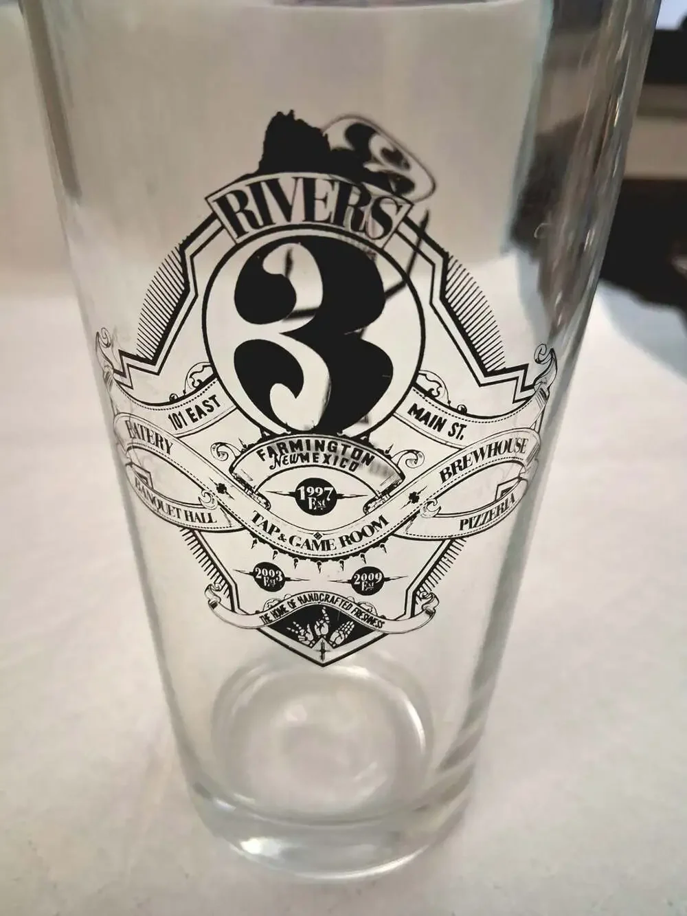 Three Rivers Pizzeria & Pizzeria Pint Glass Farmington New Mexico